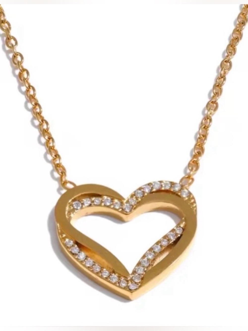 Heart Pendant Necklace Stainless Steel Luxury Jewelry